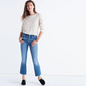 MADEWELL Women's Cali Demi-Boot Jeans: Chewed-Hem Edition Size 27 In Fenton Wash